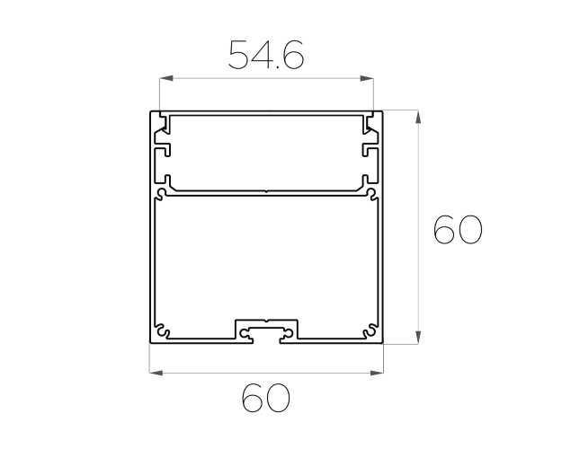 Профиль накладной алюминиевый LC-LP-6060-2 Anod - фото 3