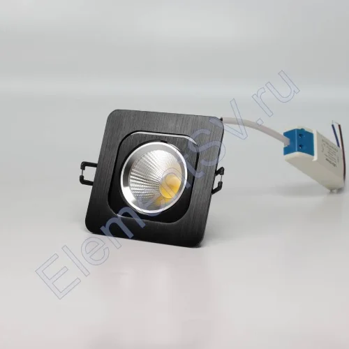 Светодиодный светильник встраиваемый 98-1 head Nest Series Black Square BW9 (5W,Day White) - фото.