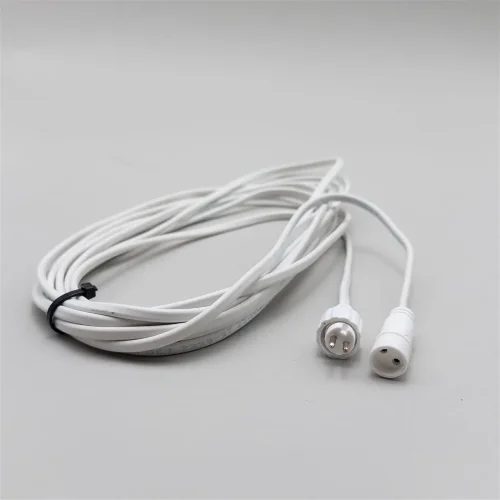 Соединитель 5м для Нитей 24В без Возможности Управления, Провод Белый ПВХ, IP65. Фото 2.