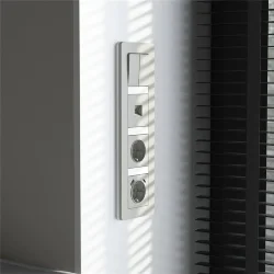 Рамка из поликарбоната на 4 поста Split дымчатый/белый, soft-touch W0043067