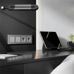 Рамка из поликарбоната на 4 поста Slab серебро софт W0042965