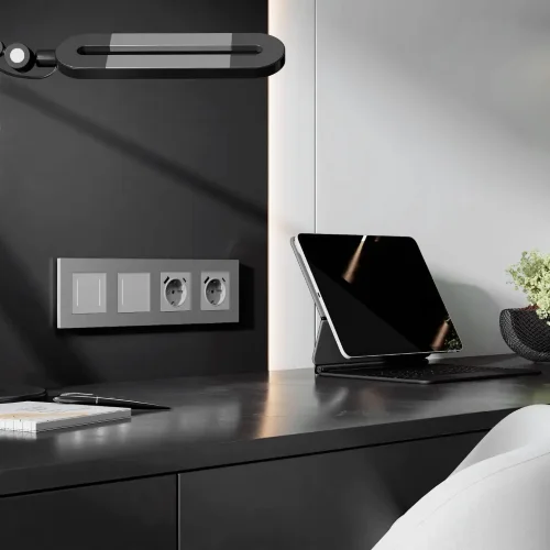 Рамка из поликарбоната на 4 поста Slab серебро софт W0042965 - фото 2