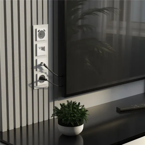 ТВ-розетка оконечная (белый матовый) W1183061 - фото 2