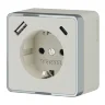 Розетка с заземлением, шторками и USB тип A+C Gallant слоновая кость W5071703 - фото