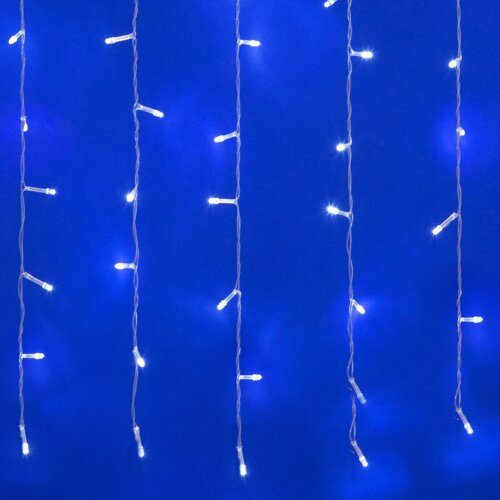 ULD-C1515-160-DTA WHITE IP20 Занавес светодиодный.1.5х1.5 м, 160 led, белый, с контроллером, провод прозрачный, IP20 - фото 1