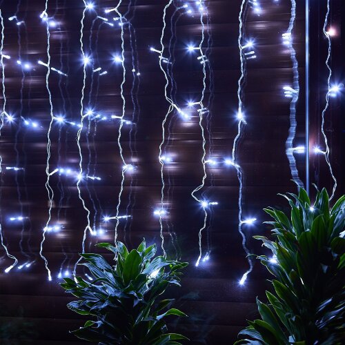 ULD-C1515-160-DTA WHITE IP20 Занавес светодиодный.1.5х1.5 м, 160 led, белый, с контроллером, провод прозрачный, IP20 - фото 9