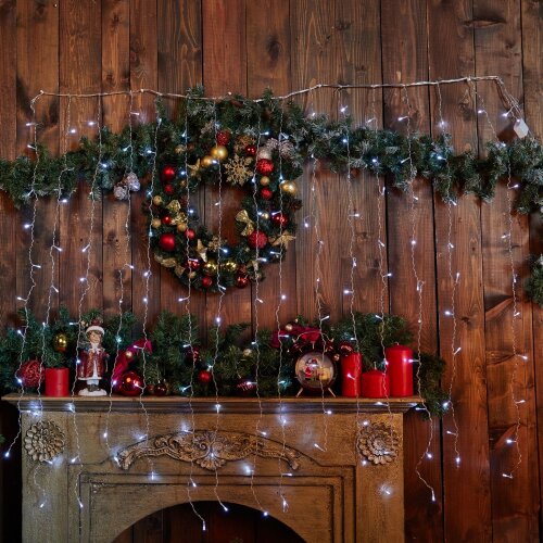 ULD-C1515-160-DTA WHITE IP20 Занавес светодиодный.1.5х1.5 м, 160 led, белый, с контроллером, провод прозрачный, IP20 - фото 12