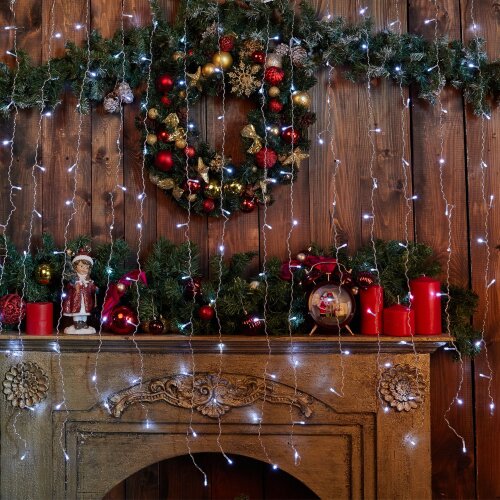 ULD-C1515-160-DTA WHITE IP20 Занавес светодиодный.1.5х1.5 м, 160 led, белый, с контроллером, провод прозрачный, IP20 - фото 13