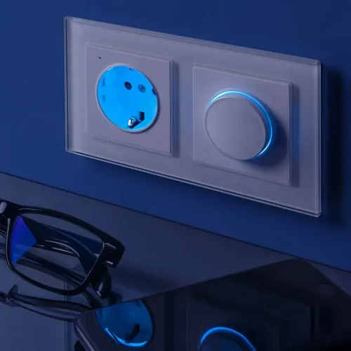 Диммер с подсветкой (белый) W1142101 - фото 2