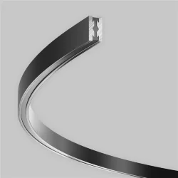 Шинопровод круглый из полукругов 1500мм Flarity черный (Черный)