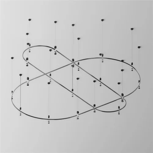 Шинопровод круглый из полукругов 1500мм Flarity черный (Черный) - фото 5