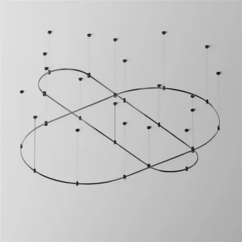 Шинопровод круглый из полукругов 1500мм Flarity черный (Черный) - фото 6