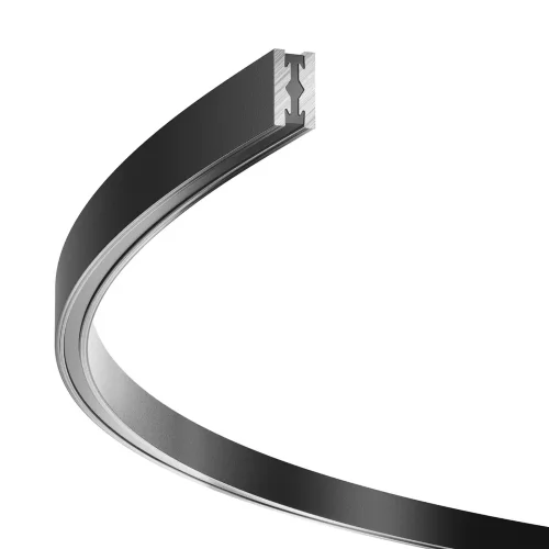 Шинопровод круглый из полукругов 1500мм Flarity черный (Черный) TRX154-2SR-D1500-B - фото