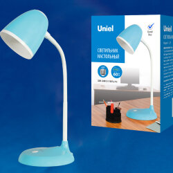 TLI-228 BLUE E27 Светильник настольный, 60W, Цоколь Е27, Механический выключатель, Синий.