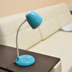 TLI-228 BLUE E27 Светильник настольный, 60W, Цоколь Е27, Механический выключатель, Синий.