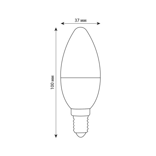 LED-C37-6W-3000K-E14-FR-DIM-SLS Лампа светодиодная, диммируемая, Форма свеча, матовая, Теплый белый свет 3000K - фото 4