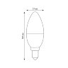 LED-C37-6W-3000K-E14-FR-DIM-SLS Лампа светодиодная, диммируемая, Форма свеча, матовая, Теплый белый свет 3000K - фото 4