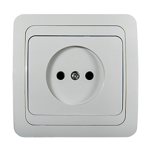 Розетка одинарная CLASSICO белая 2022 IN HOME - Фото