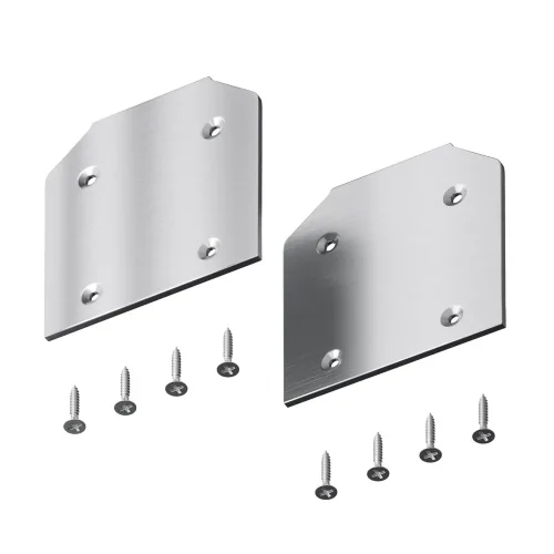 Заглушка торцевая к профилю, 2шт (Серебро) - фото