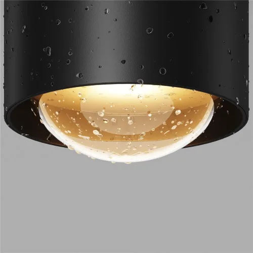 Потолочный светильник Lumina 3000К 15Вт IP 65 (Черный) - фото 4