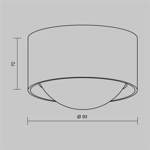 Потолочный светильник Lumina 3000К 15Вт IP 65 (Черный) - фото 8