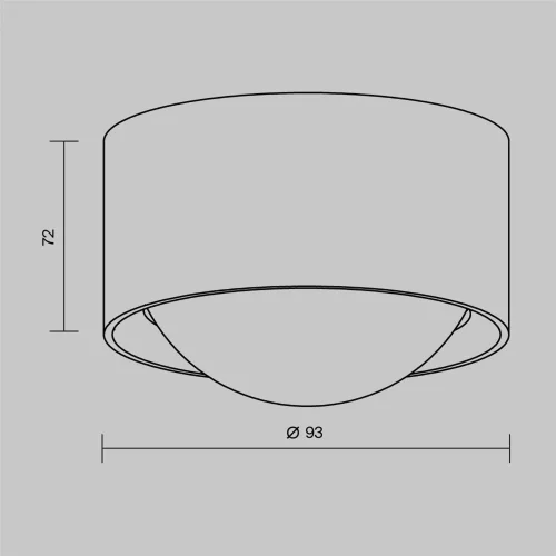 Потолочный светильник Люмина / Lumina 3000К 15Вт IP 65 (Черный) O498CL-L15B3K - фото 8