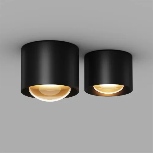 Потолочный светильник Люмина / Lumina 3000К 15Вт IP 65 (Черный) O498CL-L15B3K - фото 8