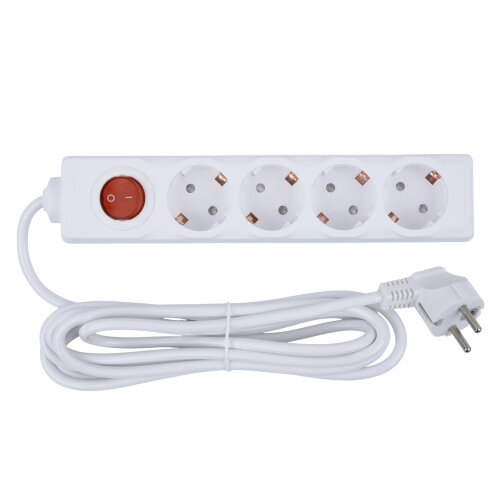S-GCU4-3B WHITE Удлинитель серии Ultra, шнур 3м., 4 гнезда, 16A, с-з, Белый, TM Uniel - фото 4