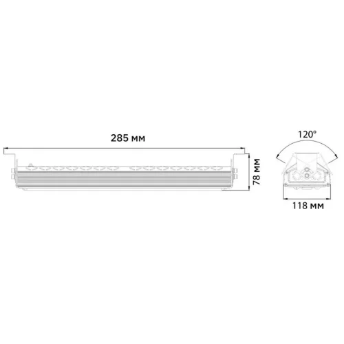Светильник светодиодный PPI-04 50Вт 5000К IP65 230В/50Гц ДСП для высоких пролетов Pro JazzWay 5044357 - фото 3