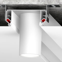 Профиль Flod для создания декоративных ниш в натяжном потолке, алюминий, белый, Denkirs DK5850-WH