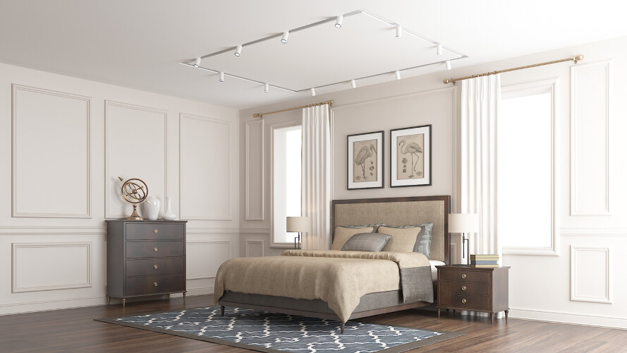 DK5850-WH Профиль Flod для создания декоративных ниш в натяжном потолке, алюминий, белый. Фото 3