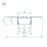 Профиль PLS-LOCK-Н15-Т-HIDE-3000 (Arlight, Алюминий) 042807 - фото 3