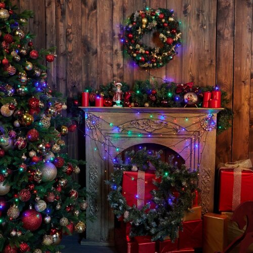 ULD-S3000-300-DGA MULTI IP20 Гирлянда светодиодная, 30м, 300 светодиодов, Разноцветный свет, Провод зеленый - фото 10