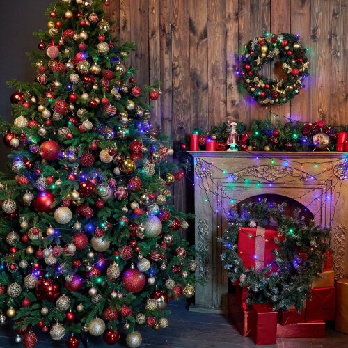 ULD-S3000-300-DGA MULTI IP20 Гирлянда светодиодная, 30м, 300 светодиодов, Разноцветный свет, Провод зеленый - фото 9