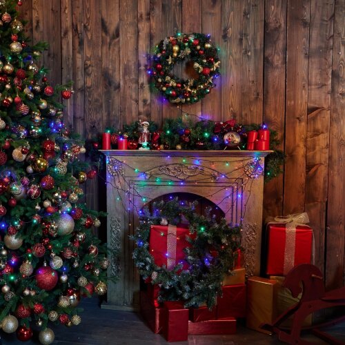 ULD-S3000-300-DGA MULTI IP20 Гирлянда светодиодная, 30м, 300 светодиодов, Разноцветный свет, Провод зеленый - фото 12