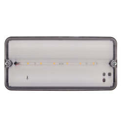 ULW-K25A 6W-4000K IP65 BLACK Светильник светодиодный влагозащищенный, Белый свет 4000K, 660Лм, Размер 220x105x50мм, Корпус чёрный