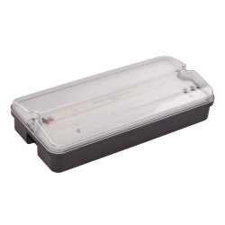 ULW-K25A 6W-4000K IP65 BLACK Светильник светодиодный влагозащищенный, Белый свет 4000K, 660Лм, Размер 220x105x50мм, Корпус чёрный