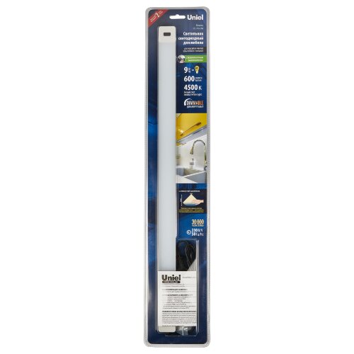 ULI-F45-9W-4500K-DIM SENSOR IP20 SILVER Светильник светодиодный для мебели, 600x35x16мм, 600Lm, ТМ Uniel - фото 3
