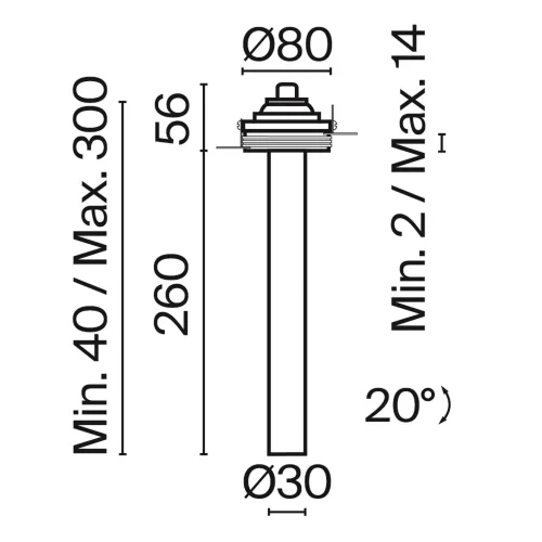 Встраиваемый светильник Фокус Т / Focus T 7 Вт 3000 К 36° (Черный) C140TRS-L300-7W3K-B - фото 11