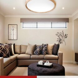 Светильник светодиодный COMFORT WOOD 75Вт 230В 3000-6500K 6000Лм 490x115мм с пультом ДУ IN HOME