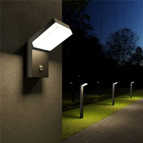 Ландшафтный светодиодный светильник Sensor IP54 1542 TECHNO LED черный - фото 4