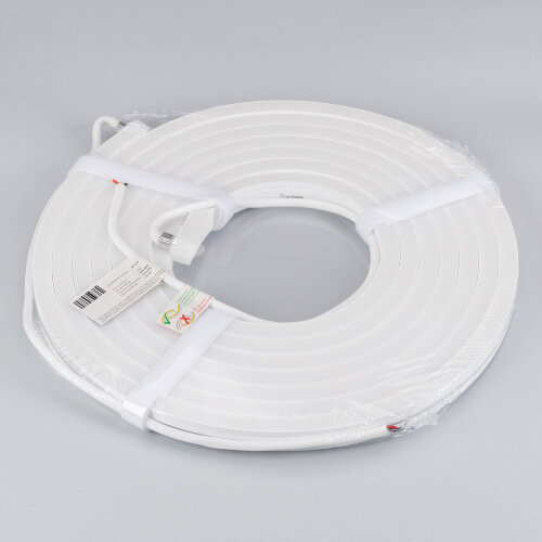 Светодиодная лента герметичная MOONLIGHT-SIDE-А140-12х17mm 24V White6000 (9.6 W/m, IP67, 5m, wire х2) (Arlight, Вывод боковой, 3 года) 027941(1) - фото 3