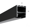 Алюминиевый LED профиль LINE 5050 ral9005 LT70 (с экраном) — 3000мм - фото 1