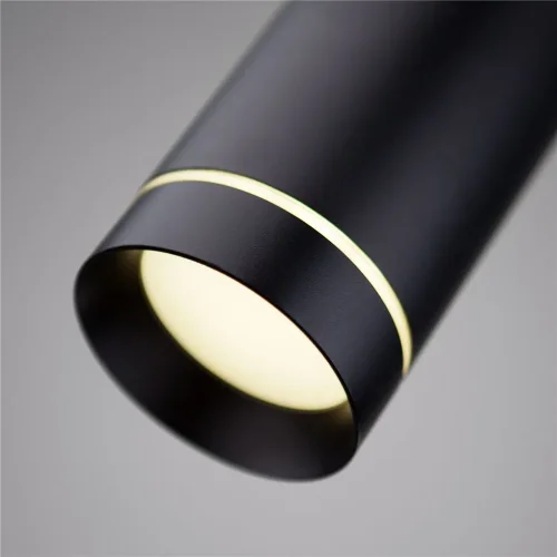 Подвесной светодиодный светильник DLR023 12W 4200K черный матовый - фото 3