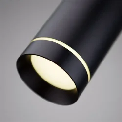 Подвесной светодиодный светильник DLR023 12W 4200K черный матовый (040264)