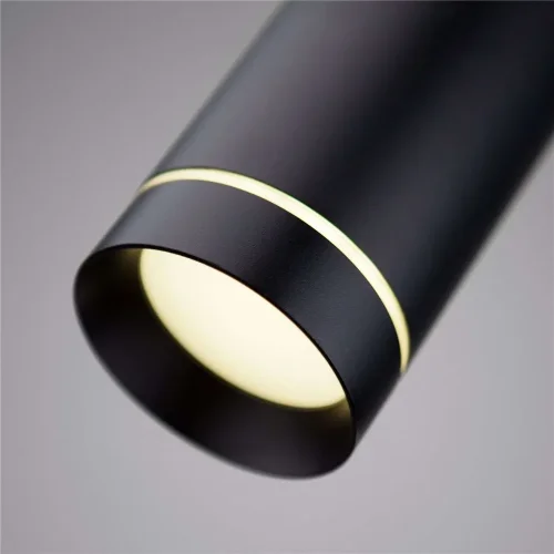 Подвесной светодиодный светильник DLR023 12W 4200K черный матовый - фото 5