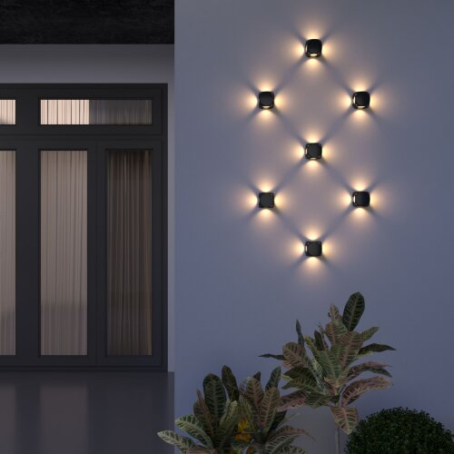 Пылевлагозащи<wbr>щенный светодиодный светильник CUBE черный IP54 - Фото 2