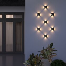 Пылевлагозащи&amp;lt;wbr&amp;gt;щенный светодиодный светильник CUBE черный IP54 1504 TECHNO LED (047186)