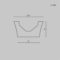 Профиль для шинопровода Elasity (Черный) TRA160MP-1B