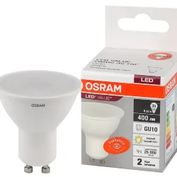 Лампа светодиодная 5SW/3000K (=35W) 110° GU10 400Lm | LED Value 2Y | - OSRAM